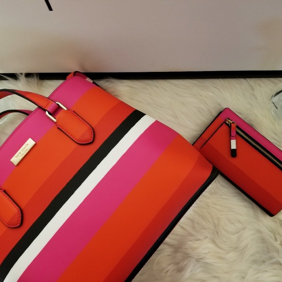 NWT Kate Spade Laurel Way Bonita Stripe Multi Set - Picture 2 of 7